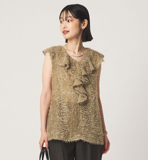 UNITED ARROWS green label relaxing「シアー ジャガード ノースリーブ ブラウス」|シャツ・ブラウス|