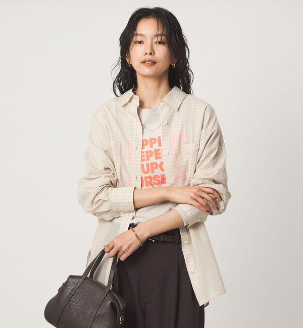 UNITED ARROWS green label relaxing「［size SHORTあり］シアー チェック シャツ」|シャツ・ブラウス|