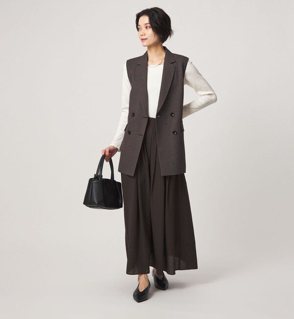 UNITED ARROWS green label relaxing「ブライトリブ スクエアネック ロングスリーブ カットソー」|Tシャツ・カットソー|