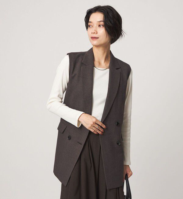 UNITED ARROWS green label relaxing「ブライトリブ スクエアネック ロングスリーブ カットソー」|Tシャツ・カットソー|