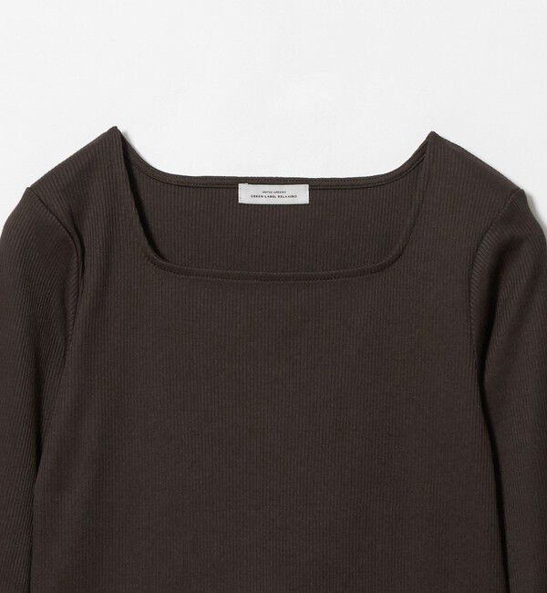 UNITED ARROWS green label relaxing「ブライトリブ スクエアネック ロングスリーブ カットソー」|Tシャツ・カットソー|