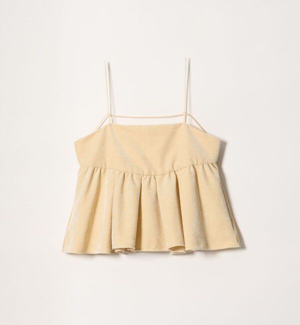 EMMEL REFINES「＜EMMEL REFINES＞EM モール ペプラム キャミ」|シャツ・ブラウス|OFF WHITE