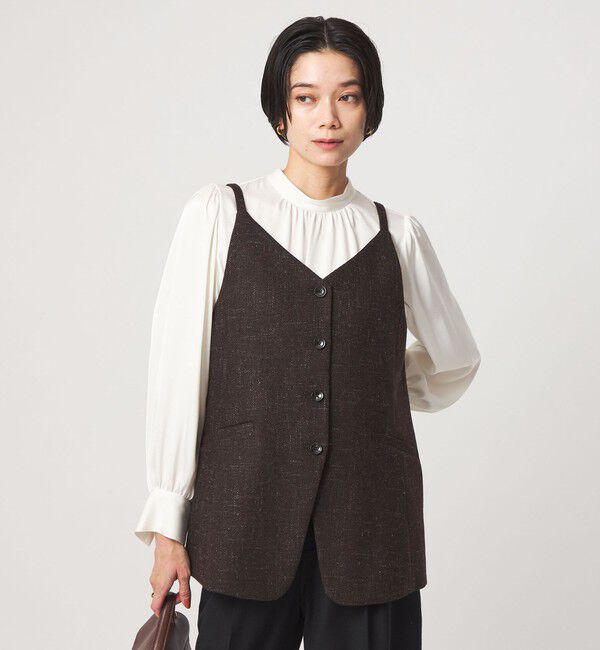UNITED ARROWS green label relaxing「スラブ ジレ」|ベスト・ジレ|DK.BROWN