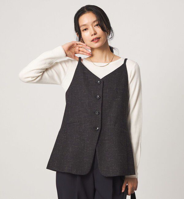 UNITED ARROWS green label relaxing「スラブ ジレ」|ベスト・ジレ|NAVY