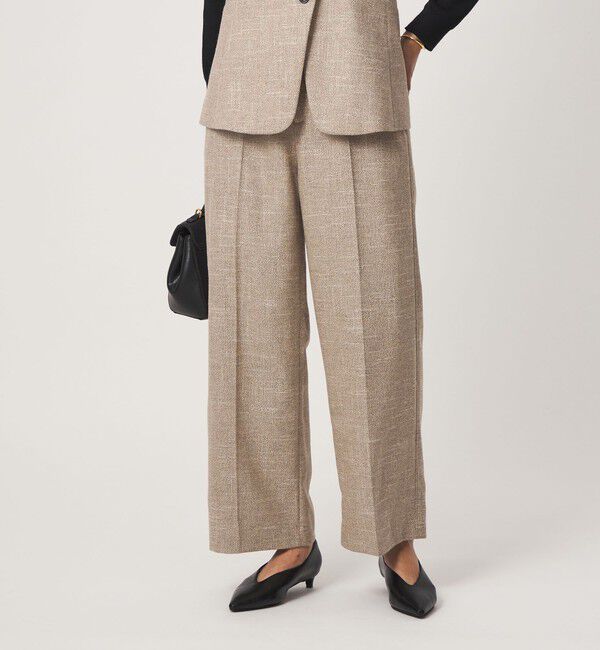 UNITED ARROWS green label relaxing「［size SHORT/TALLあり］スラブ ワイド ストレート パンツ」|スラックス|