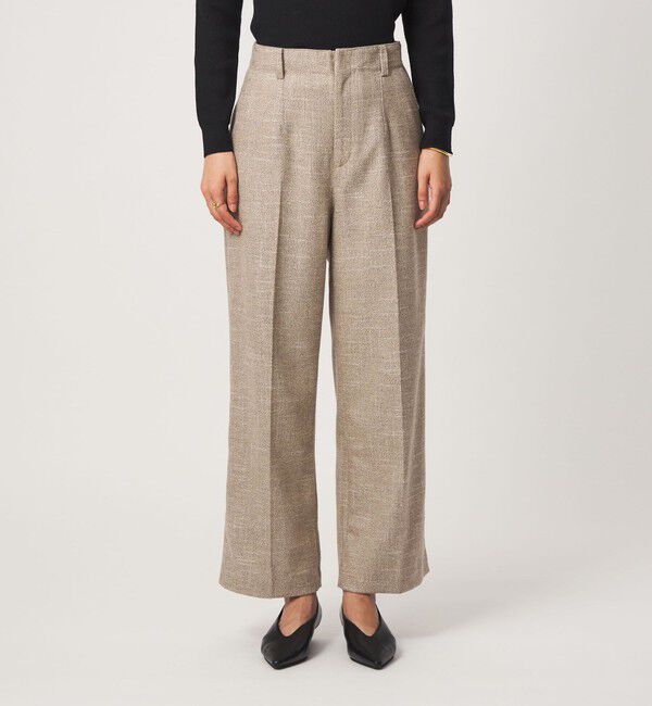 UNITED ARROWS green label relaxing「［size SHORT/TALLあり］スラブ ワイド ストレート パンツ」|スラックス|