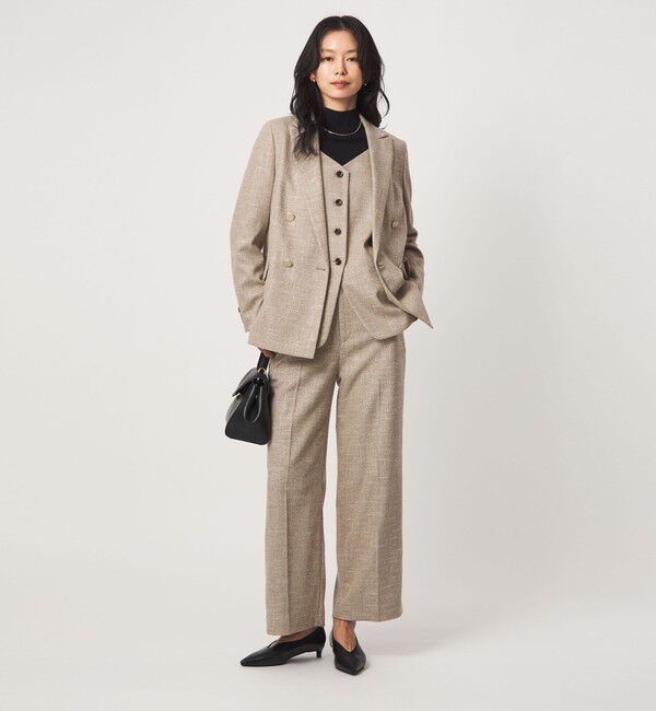 UNITED ARROWS green label relaxing「［size SHORT/TALLあり］スラブ ワイド ストレート パンツ」|スラックス|