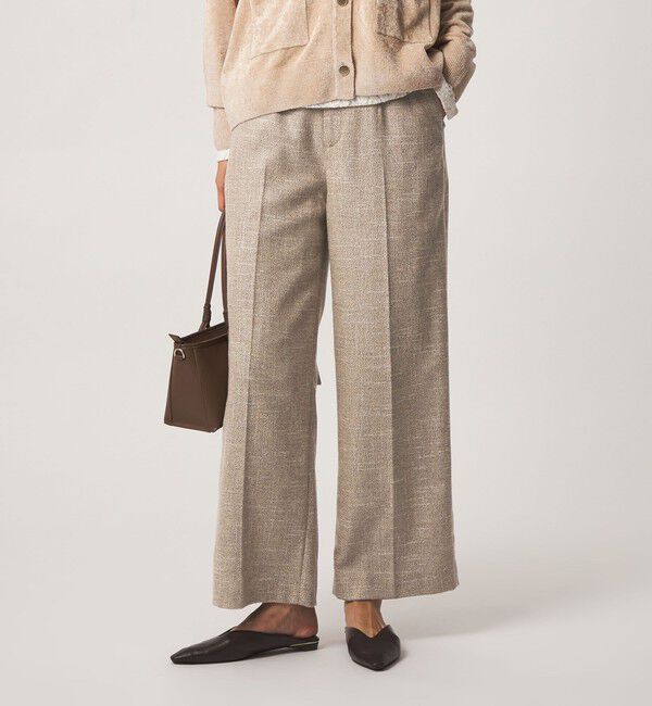 UNITED ARROWS green label relaxing「［size SHORT/TALLあり］スラブ ワイド ストレート パンツ」|スラックス|