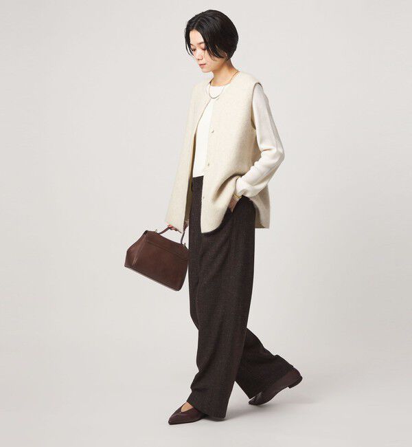 UNITED ARROWS green label relaxing「［size SHORT/TALLあり］スラブ ワイド ストレート パンツ」|スラックス|