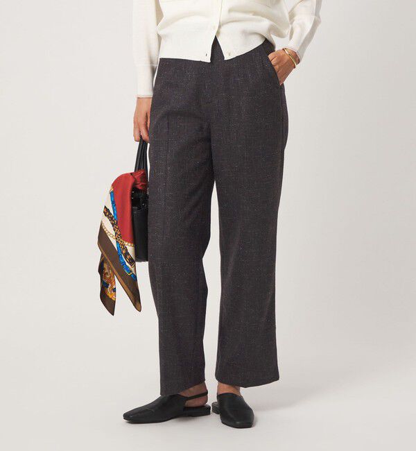 UNITED ARROWS green label relaxing「［size SHORT/TALLあり］スラブ ワイド ストレート パンツ」|スラックス|