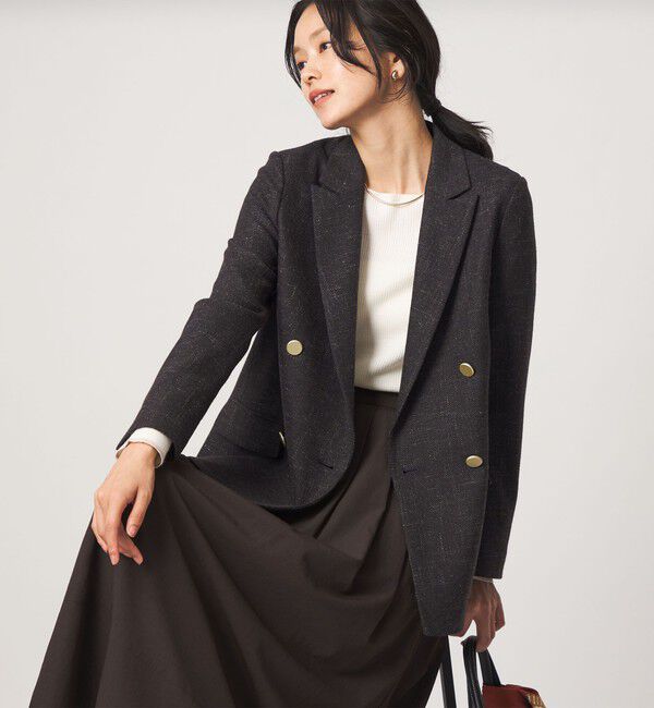 UNITED ARROWS green label relaxing「［size SHORTあり］スラブ ダブルジャケット」|テーラードジャケット|NAVY