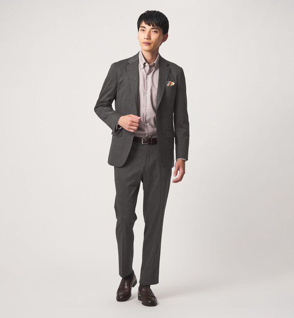 UNITED ARROWS green label relaxing「A+ プリントジャージー グレンプレイド 2B スタンダード セットアップ ジャケット -ストレッチ-」|テーラードジャケット|