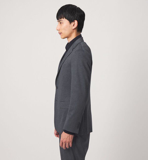 UNITED ARROWS green label relaxing「A+ プリントジャージー グレンプレイド 2B スタンダード セットアップ ジャケット -ストレッチ-」|テーラードジャケット|