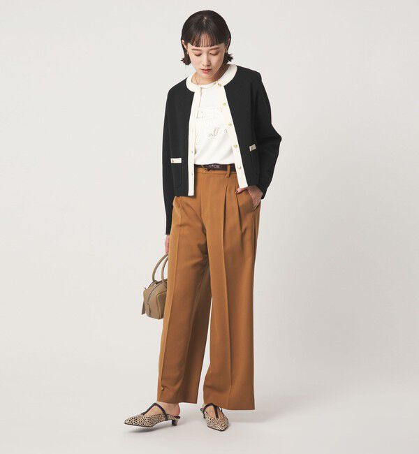 UNITED ARROWS green label relaxing「フォルム ノーカラー ニット カーディガン」|カーディガン|