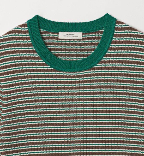UNITED ARROWS green label relaxing「【WEB限定】＜at ease＞マルチボーダー プルオーバー ニット」|ニット・セーター|
