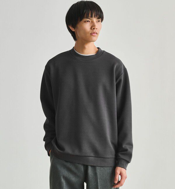 UNITED ARROWS green label relaxing「ツイル パフ クルーネック 長袖 カットソー」|Tシャツ・カットソー|DK.GRAY