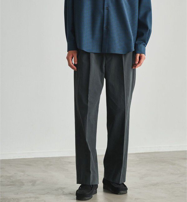 UNITED ARROWS green label relaxing「ハイツイスト 2P ワイド ストレート パンツ W5」|チノ|DK.GRAY