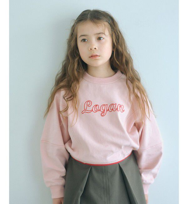 UNITED ARROWS green label relaxing「	 【別注】＜LOGAN knitting mills＞チェーンステッチ プルオーバー / キッズ 120cm-160cm」|Tシャツ・カットソー|LT.PINK