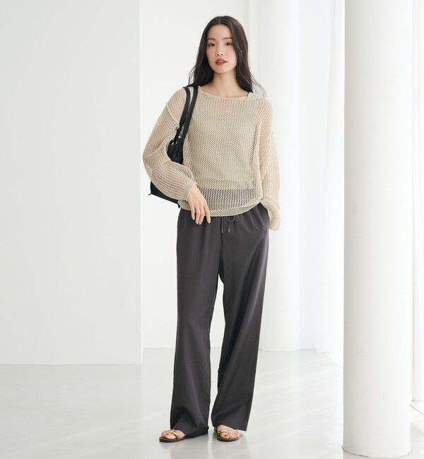 BEAUTY&YOUTH UNITED ARROWS「コットンレーヨンサテン ドローストワイドパンツ」|その他|