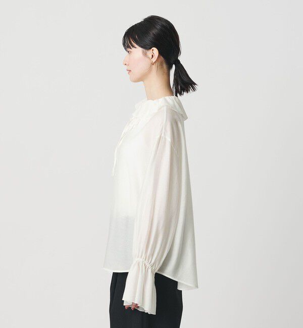 BEAUTY&YOUTH UNITED ARROWS「ラッフル スキッパーブラウス」|シャツ・ブラウス|