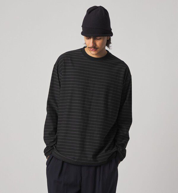 STEVEN ALAN「＜Steven Alan＞ オーガニックコットン アソート ボーダー ロングスリーブ Tシャツ BOLD」|Tシャツ・カットソー|