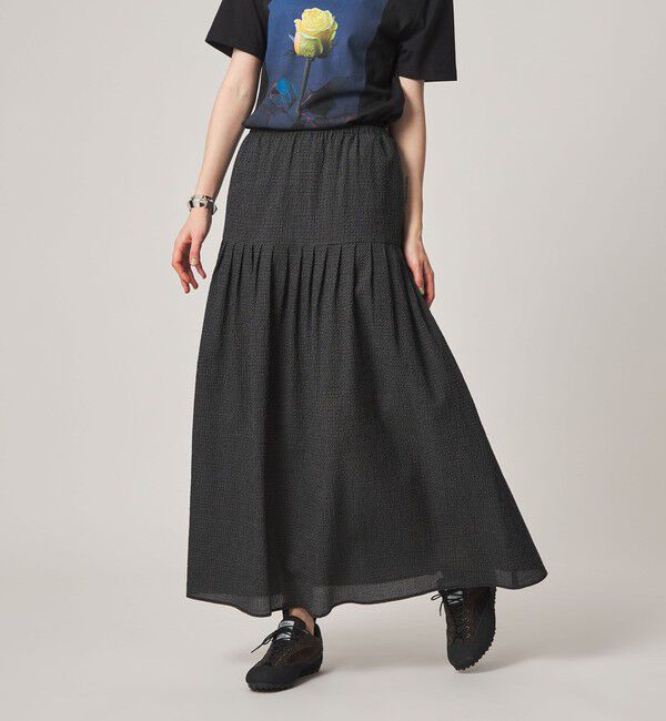 STEVEN ALAN「＜Steven Alan＞コットン サッカー タック ロング スカート」|スカート|