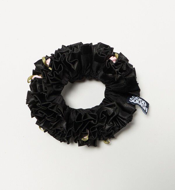 BEAUTY&YOUTH UNITED ARROWS「＜GOOD SQUISH＞THE FLOWERED シュシュ」|ヘアゴム・シュシュ|BLACK