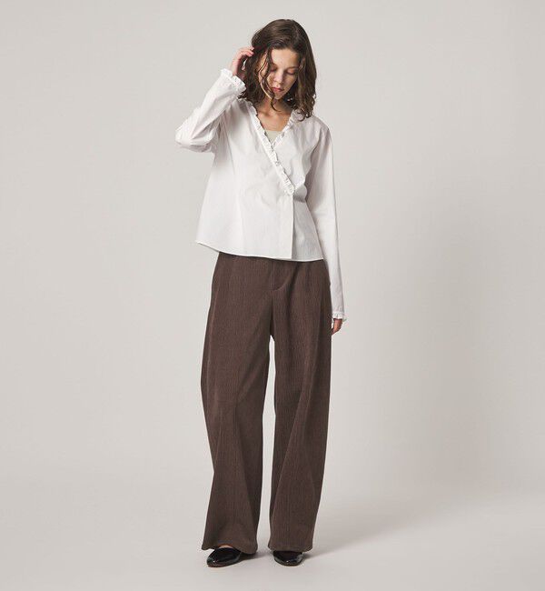 STEVEN ALAN「＜Steven Alan＞カシュクール フリル ブラウス」|シャツ・ブラウス|