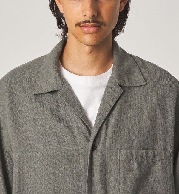 STEVEN ALAN「＜Steven Alan＞ シルクネップ オープンカラー カバーオール シャツ」|その他|