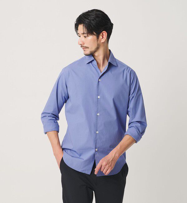 BEAUTY&YOUTH UNITED ARROWS「【WEB限定 WARDROBE SMART】コットン ワイドカラー スキッパー シャツ」|シャツ・ブラウス|