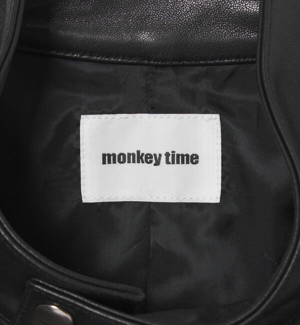 MONKEY TIME「シープ レザー リブ ジャケット」|その他|