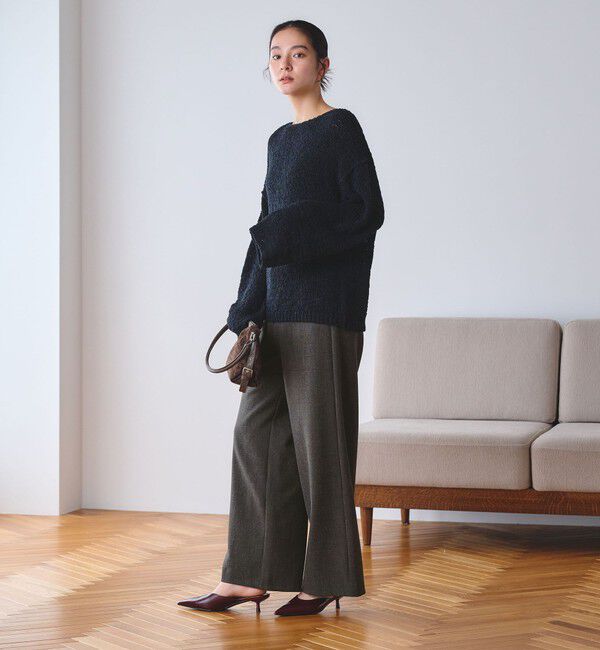 BEAUTY&YOUTH UNITED ARROWS「【WEB限定 Wardrobe DAILY MINIMAL】メランジ ステッチワイドパンツ ウォッシャブル」|スラックス|