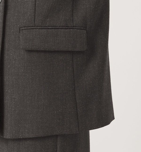 BEAUTY&YOUTH UNITED ARROWS「【WEB限定 Wardrobe DAILY MINIMAL】メランジ ダブルノーカラージャケット ウォッシャブル」|ノーカラージャケット|