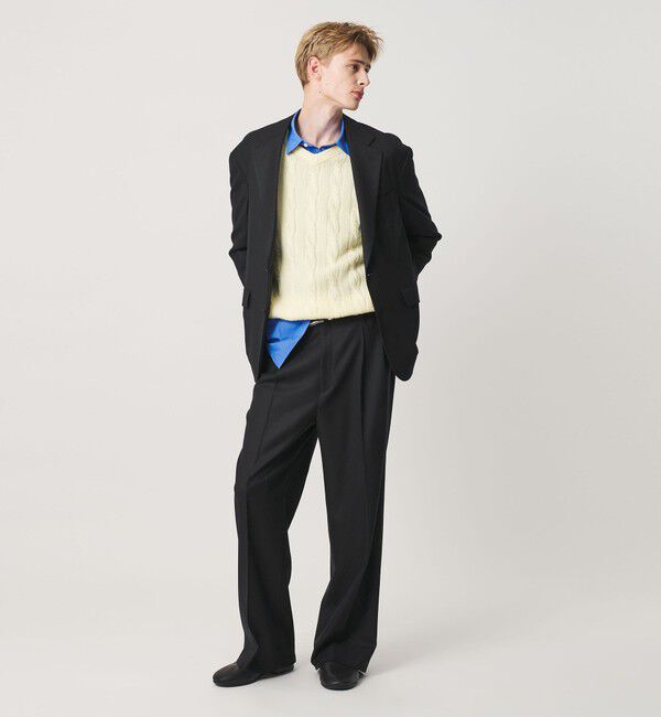 BEAUTY&YOUTH UNITED ARROWS「N/SUIT サキソニー 2プリーツ ワイド スラックス」|チノ|