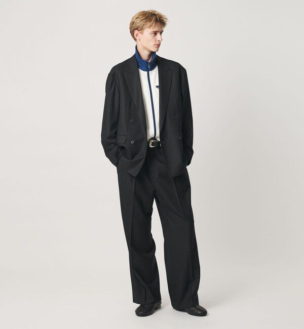 BEAUTY&YOUTH UNITED ARROWS「N/SUIT サキソニー 2プリーツ ワイド スラックス」|チノ|