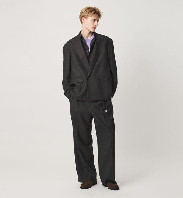 BEAUTY&YOUTH UNITED ARROWS「N/SUIT サキソニー 2プリーツ ワイド スラックス」|チノ|