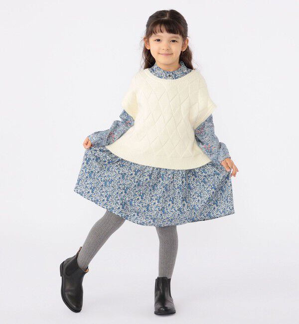 SHIPS KIDS「SHIPS KIDS:100～140cm /〈手洗い可能〉ジャカード ベスト」|ベスト・ジレ|