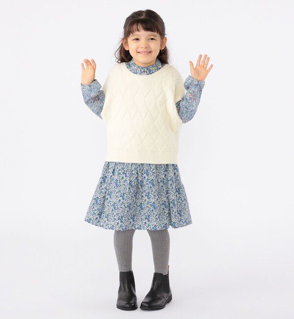 SHIPS KIDS「SHIPS KIDS:100～140cm /〈手洗い可能〉ジャカード ベスト」|ベスト・ジレ|