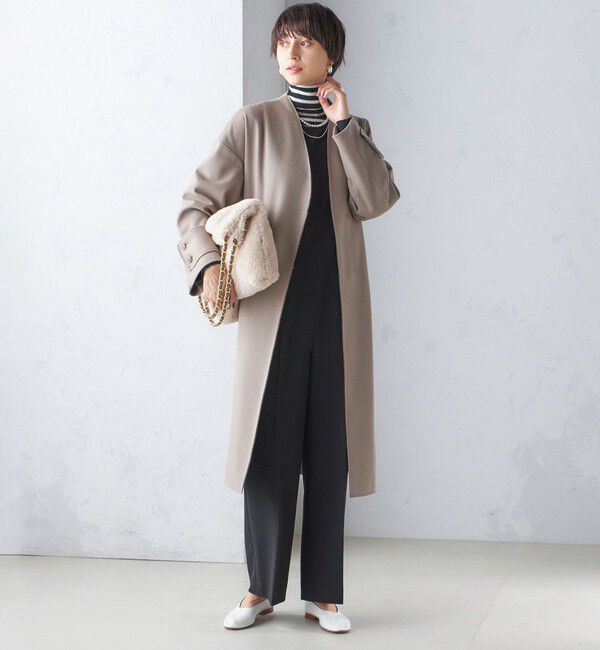 SHIPS for women「MANTECO ノーカラー コート」|ノーカラーコート|