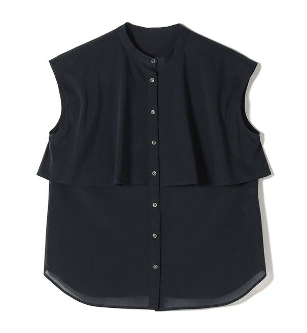 SHIPS for women「〈手洗い可能〉シアー トリコット フレア ヨーク ノースリーブ ブラウス」|シャツ・ブラウス|