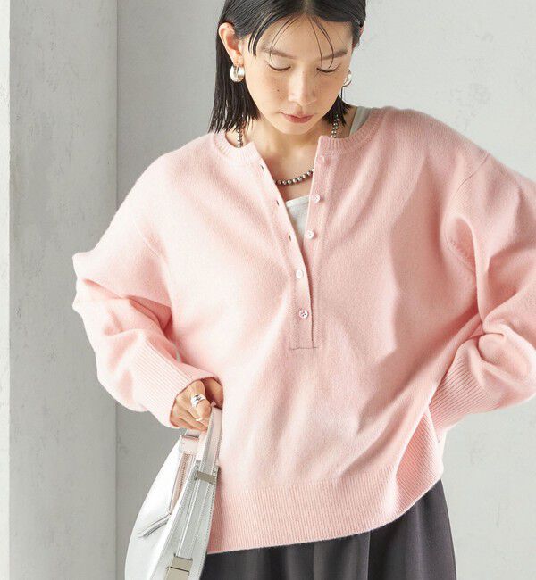 SHIPS for women「〈手洗い可能〉ウール カシミヤ 2WAY プルオーバー」|ニット・セーター|ピンク