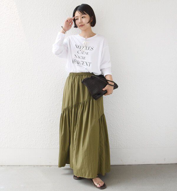 SHIPS for women「メルティ コットン ロゴ ロング スリーブ TEE」|Tシャツ・カットソー|