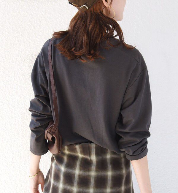 SHIPS for women「メルティ コットン ロゴ ロング スリーブ TEE」|Tシャツ・カットソー|