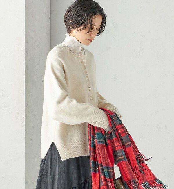 SHIPS for women「《予約》〈手洗い可能〉ウール カシミヤ 2WAY ヘンリーネック プルオーバー」|ニット・セーター|