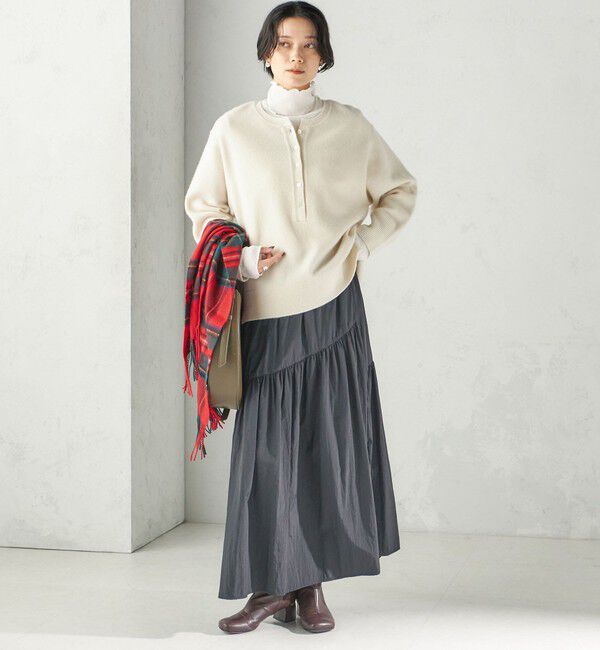 SHIPS for women「《予約》〈手洗い可能〉ウール カシミヤ 2WAY ヘンリーネック プルオーバー」|ニット・セーター|