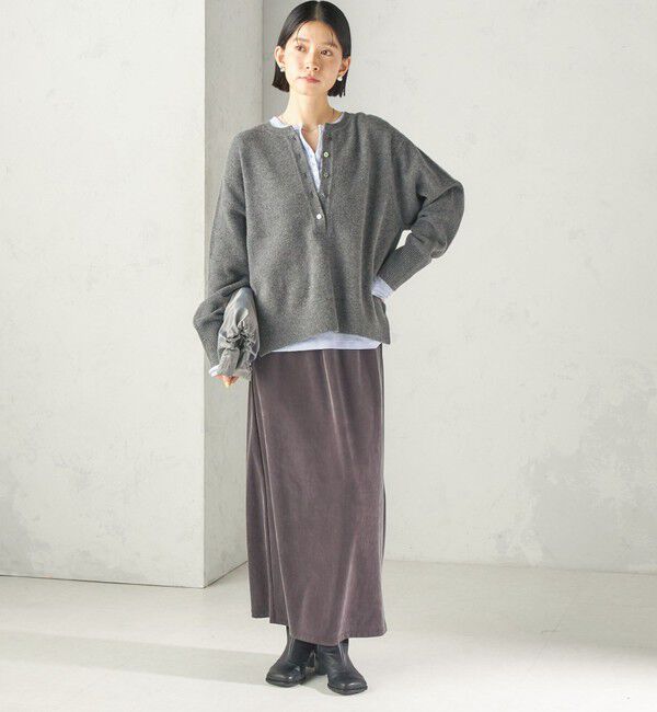 SHIPS for women「《予約》〈手洗い可能〉ウール カシミヤ 2WAY ヘンリーネック プルオーバー」|ニット・セーター|