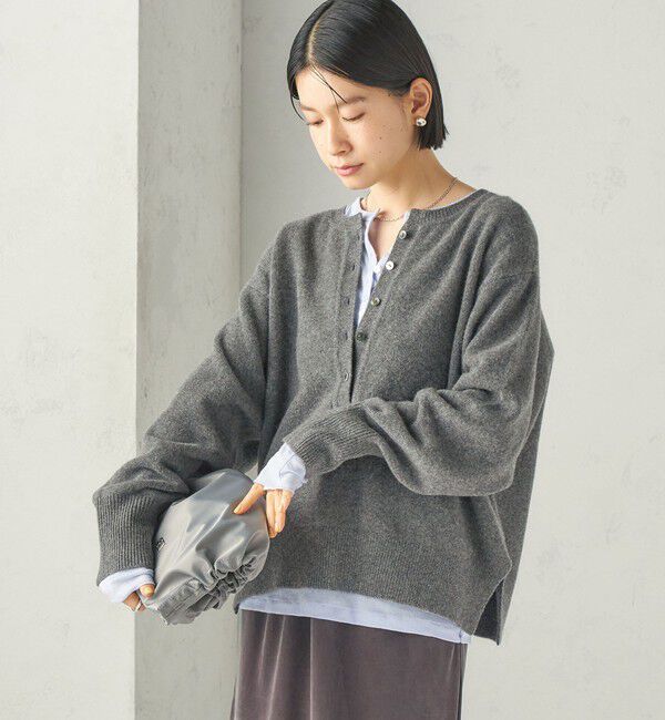 SHIPS for women「《予約》〈手洗い可能〉ウール カシミヤ 2WAY ヘンリーネック プルオーバー」|ニット・セーター|