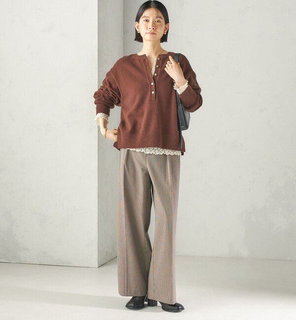 SHIPS for women「《予約》〈手洗い可能〉ウール カシミヤ 2WAY ヘンリーネック プルオーバー」|ニット・セーター|