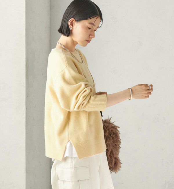 SHIPS for women「《予約》〈手洗い可能〉ウール カシミヤ 2WAY ヘンリーネック プルオーバー」|ニット・セーター|