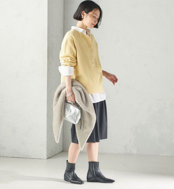SHIPS for women「《予約》〈手洗い可能〉ウール カシミヤ 2WAY ヘンリーネック プルオーバー」|ニット・セーター|